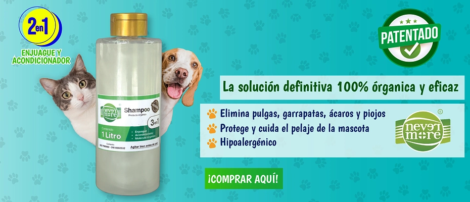 Shampoo Orgánico | Antipulgas Antigarrapatas para mascotas