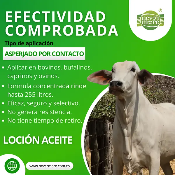 Loción Aceite Never More | Promoción Fin De Año | Ganadería