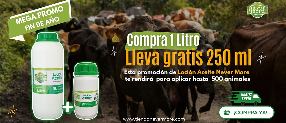 loción aceite never more | ganaderia | promocion